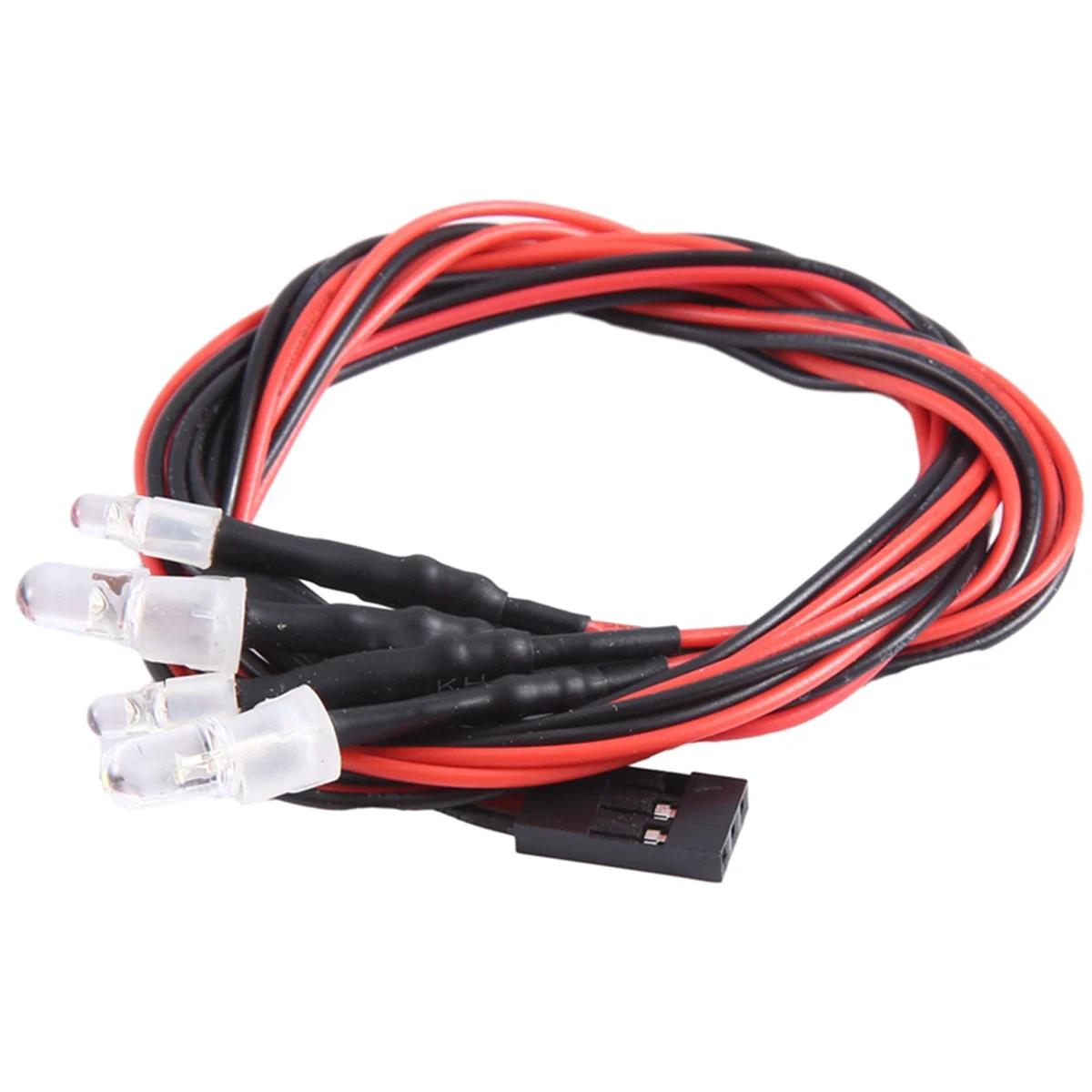 1/10 RC ڵ Ʈ ũѷ RC 𵨿 LED Ʈ ŰƮ, 帮Ʈ ڵ Ʈ ̵, 5mm  3mm, ȭƮ , 4 LED